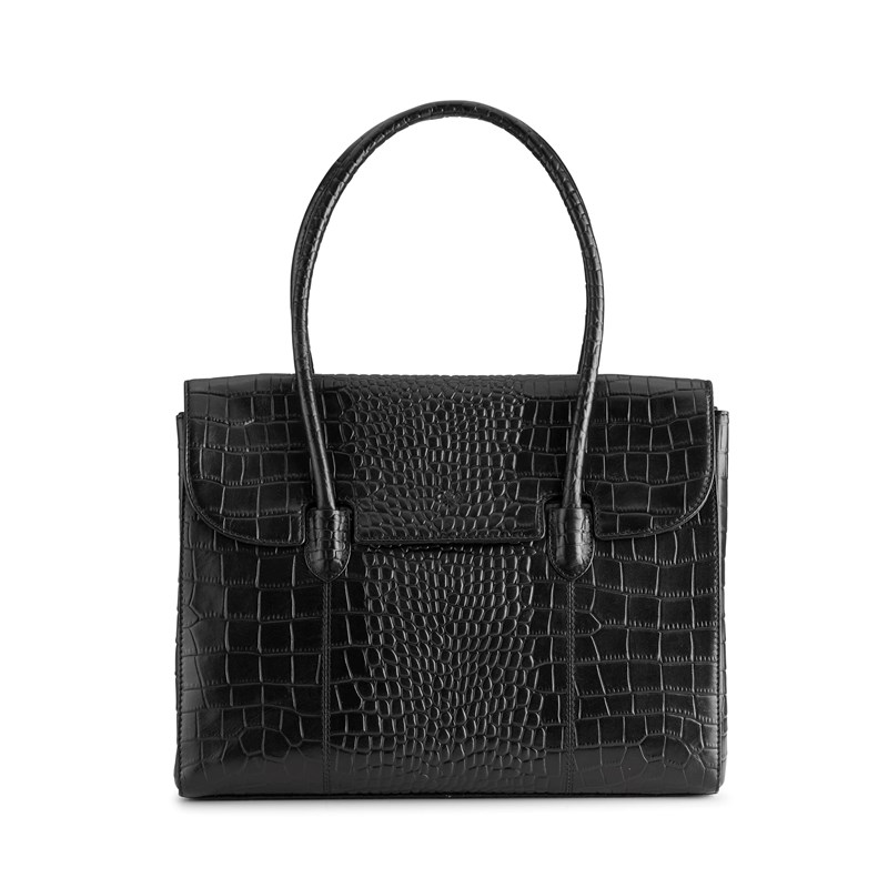Aura Computertaske Zürich Sort/Croco 15" 1
