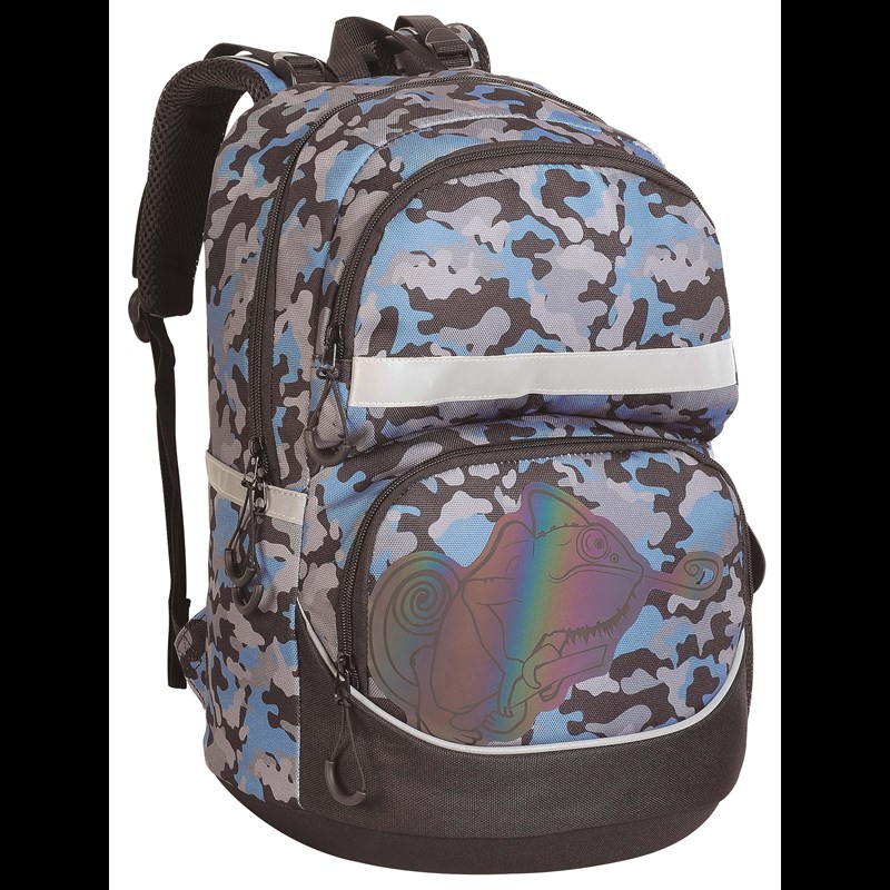 Yougo Skoletaske Camo Blå camuflage 2
