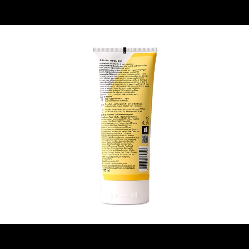 Kræftens Bekæmpelse Sollotion SPF50 Hvid 2