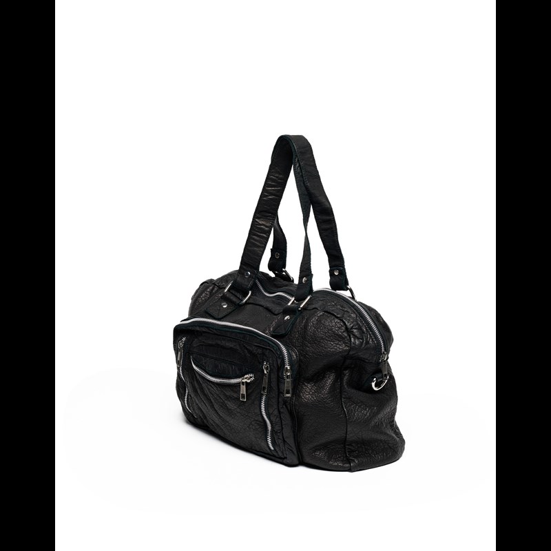 Núnoo Skuldertaske Mille Washed Sort 2