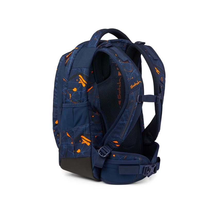 Satch Skoletaske Sleek Blå/orange 6