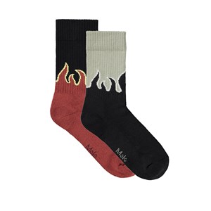 Molo Strumpor Norman 2-pak Svart/Röd