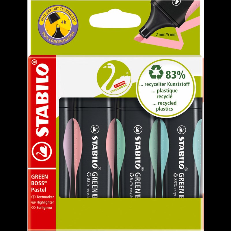 STABILO Highlighter Boss Pastel 4-pack Multi