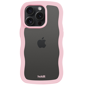 Holdit Mobilfodral Wavy Transparent iPhone 14 Pro Rosa alt image