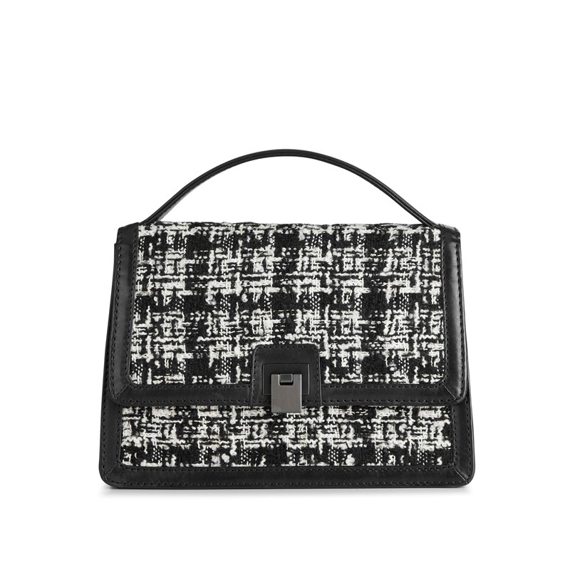 MARKBERG Crossbody Tori Tweed Mix Sort/hvid mønster 6