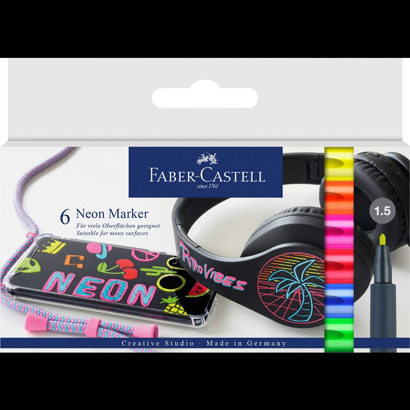 Faber-Castell Tuscher Neon 6 st. Multi