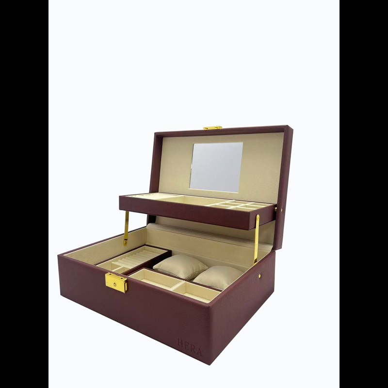 HERA Smykkeskrin 2-delt Bordeaux 2