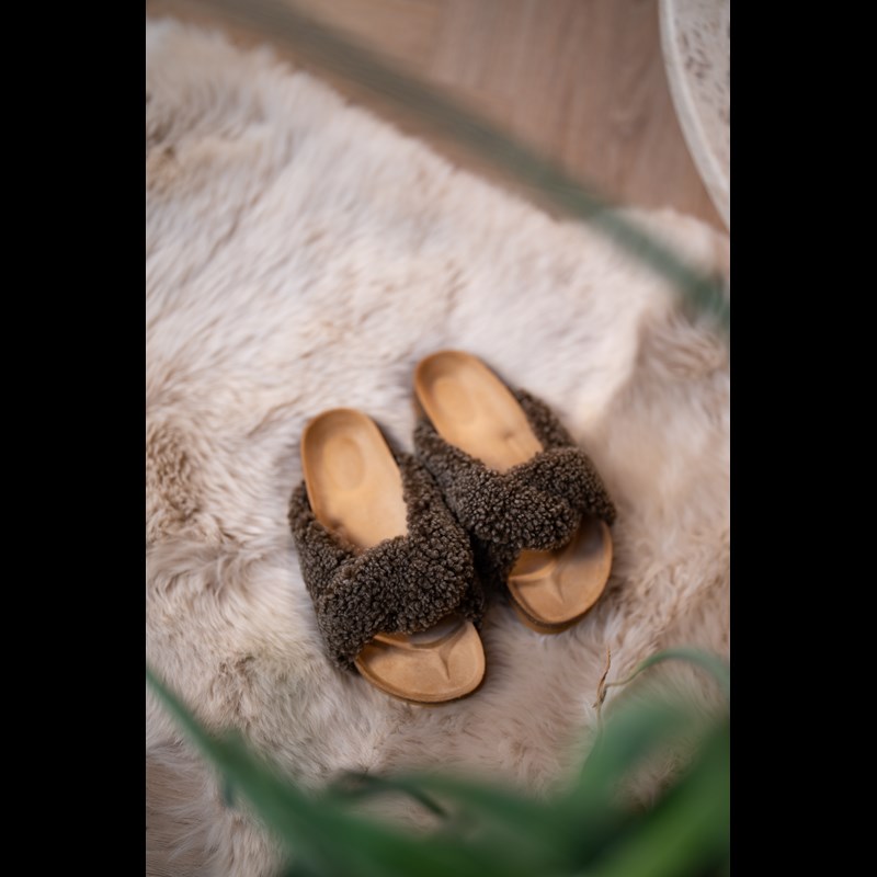 NATURES Collection Slippers Lilly Taupe 41 2