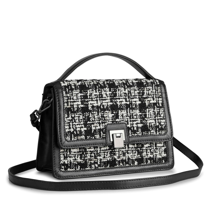 MARKBERG Crossbody Tori Tweed Mix Sort/hvid mønster 4