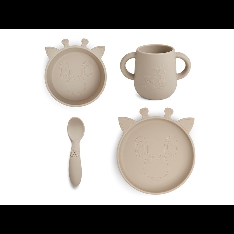 Nuuroo Spisesæt 4-pak Giraf  Grå 1