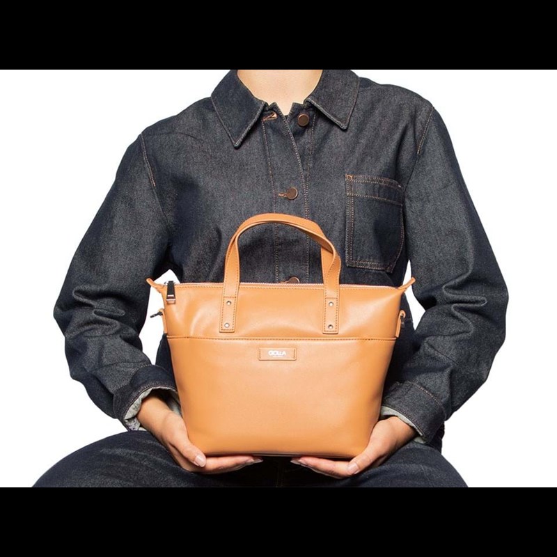 Golla Håndtaske Carina Cognac/brun 5
