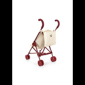 Konges Sløjd Docka barnvagn Estate Dot Röd/Vit alt image