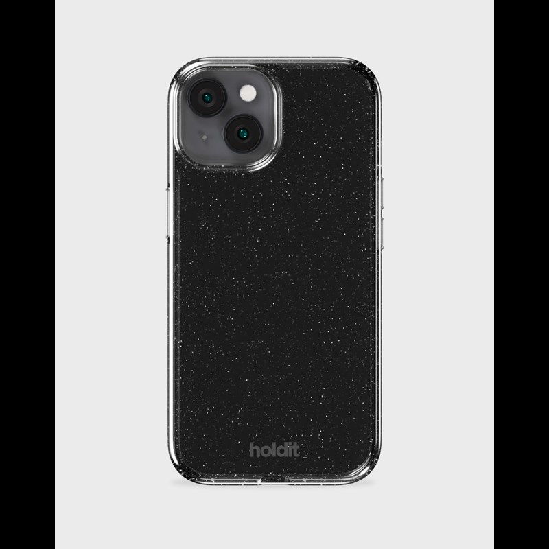 Holdit Mobilfodral Glitter Svart iPhone 13/14/15 2