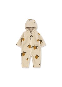 Konges Sløjd Heldräkt Jody Teddy Citron Beige/grön 6 mdr. 1
