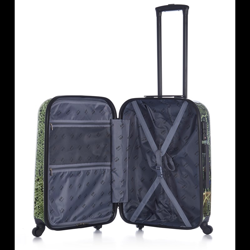 Aries Travel Kuffert Barcelona Grøn snake 65 Cm 4