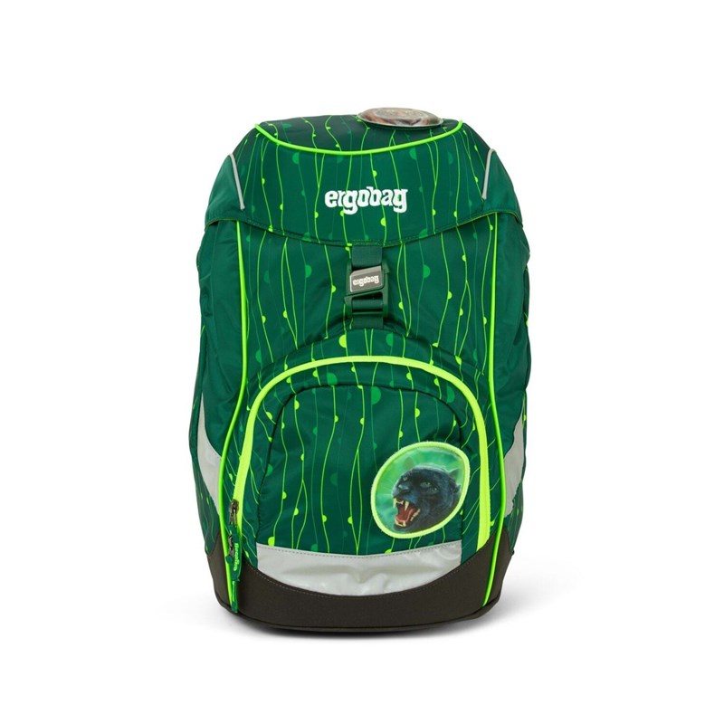 Ergobag Skoletaske Prime Lumi Edition Grøn mønster 1