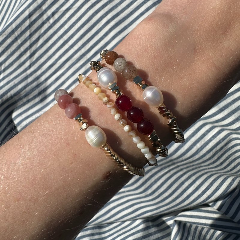 Conmé Armbånd Frida Pearl Mørk Bordeaux 3