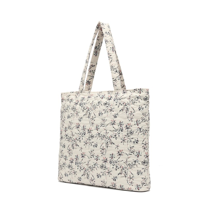 Conmé Shopper quilted Hvid blomst 2