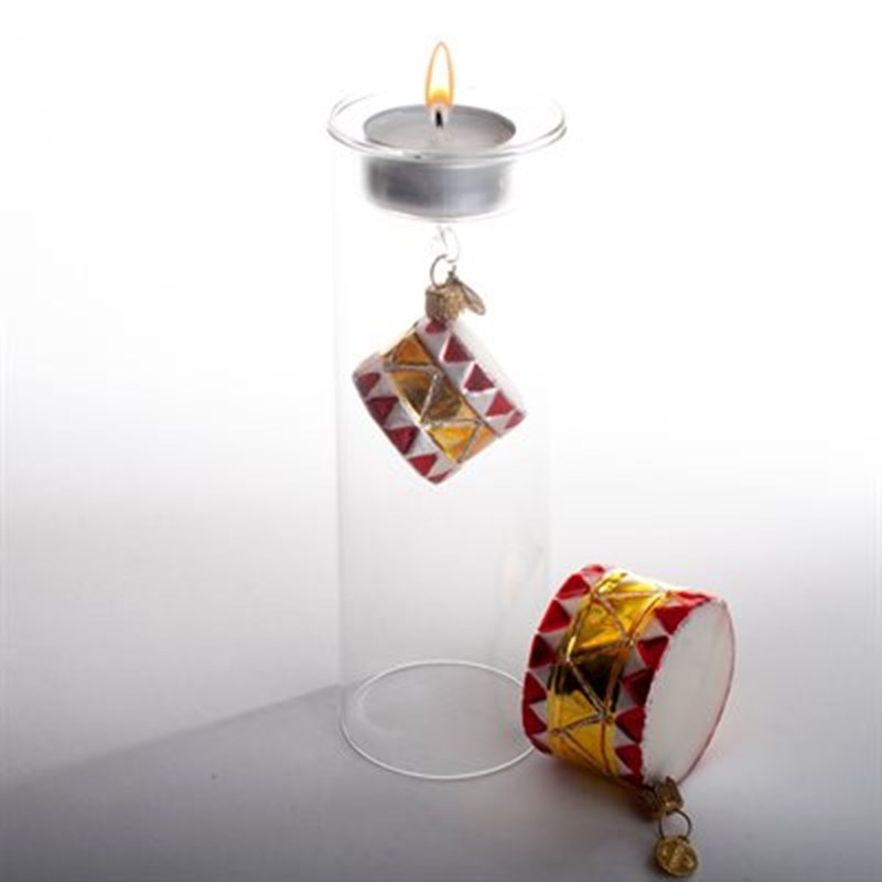 Brink Nordic Julekugle Tromme Rød/Hvid 2