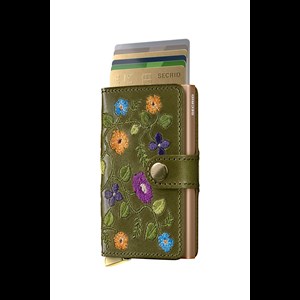 Secrid Miniwallet Stitch Floral Oliv