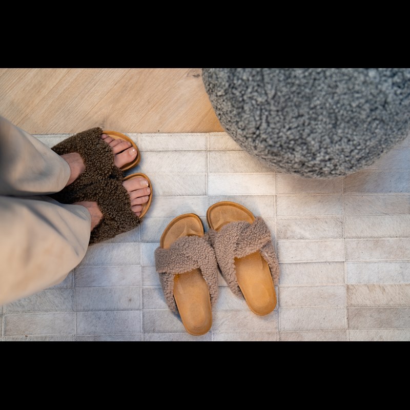 NATURES Collection Slippers Lilly Taupe 41 5