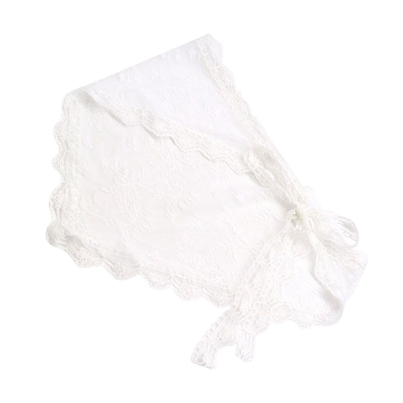 Conmé Blondetørklæde Hvid blomst 6