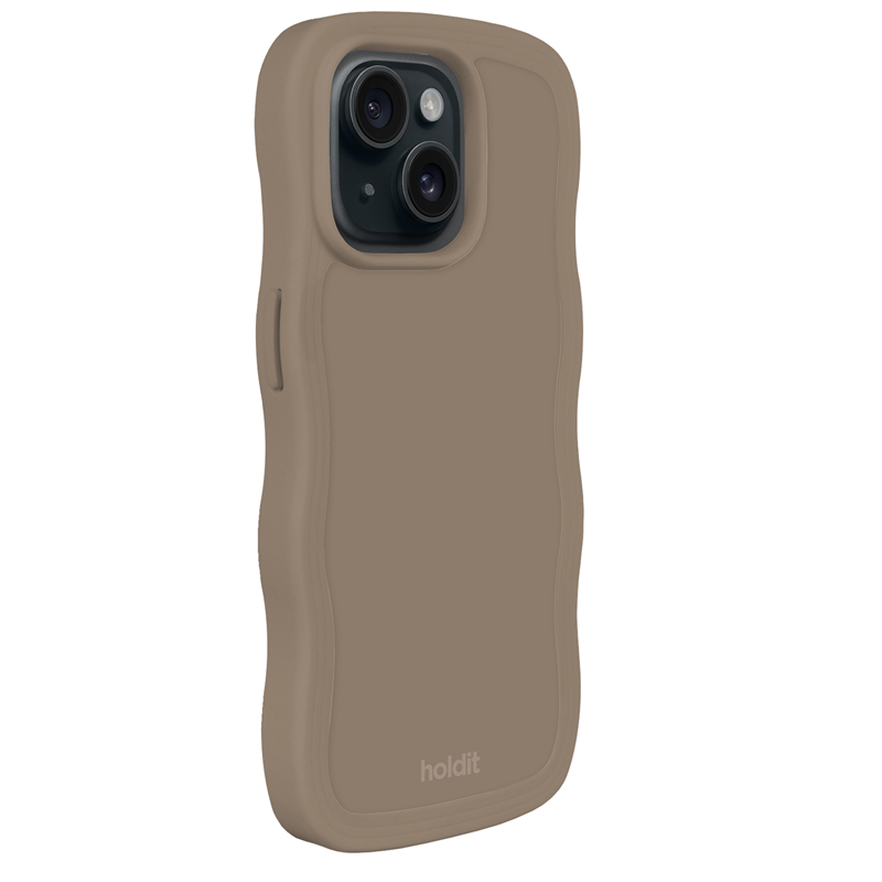 Holdit Mobilcover Wavy Mocca Brun Iphone 15 Plus 3