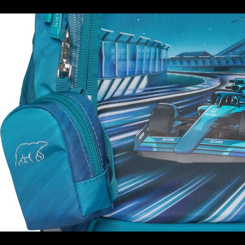 Beckmann Mini-ryggsäck med knappar Svart-ljusblå 2