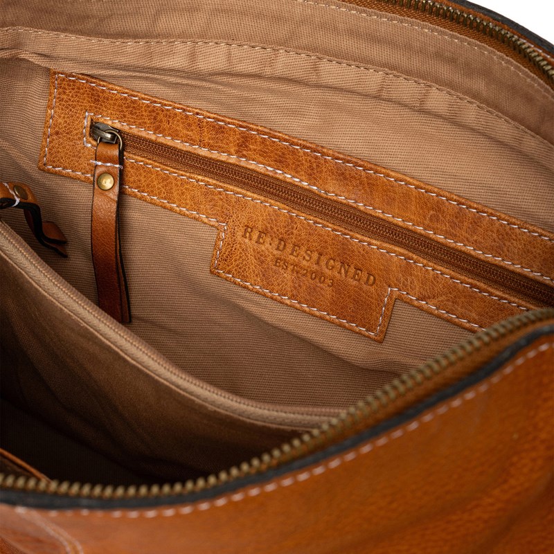 RE:DESIGNED Skuldertaske Lise Big Cognac 5
