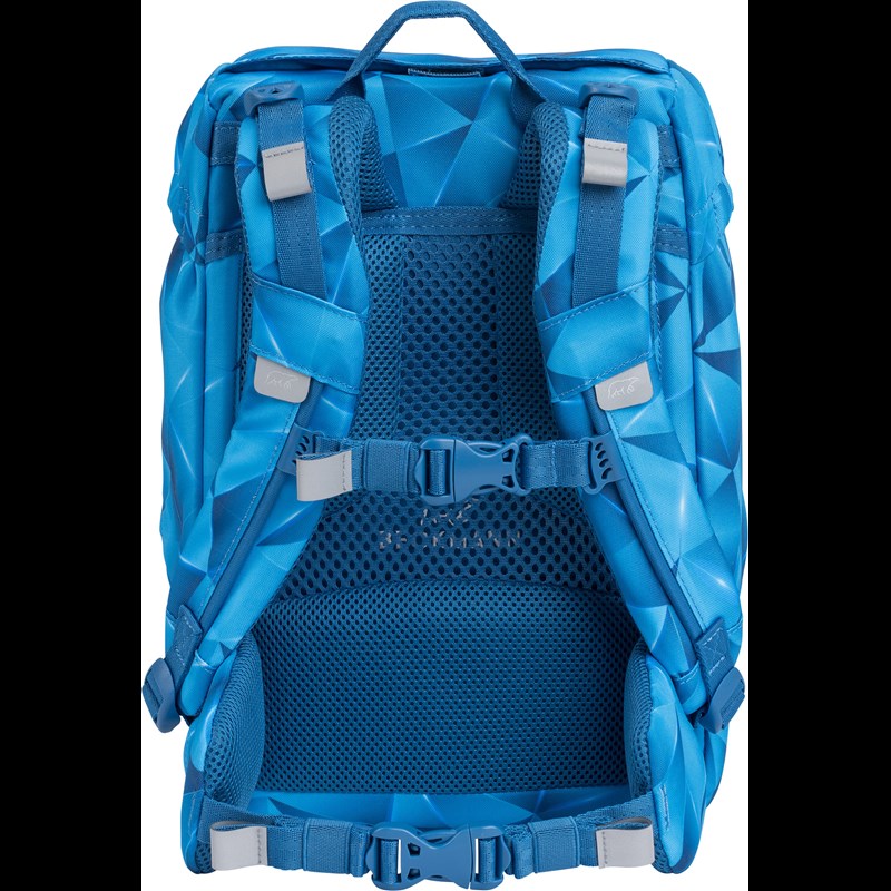 Beckmann Skoletaske Classic Blue Light Blå/rød 5