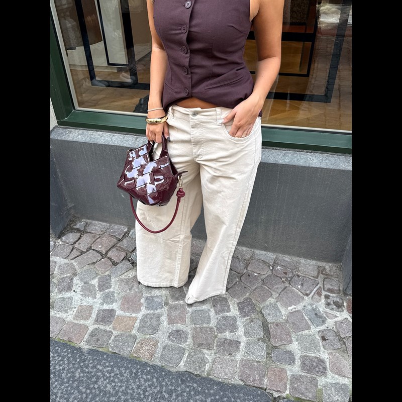 PITAYA Håndtaske Marly Small Glossy Brun/rød 2