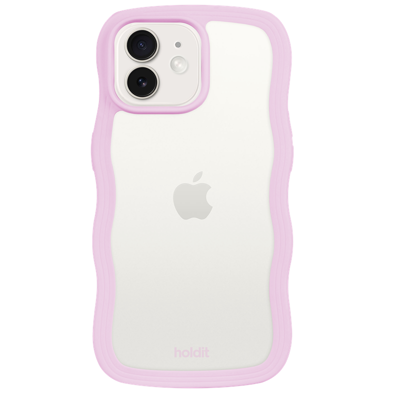 Holdit Mobilcover Wavy Transparent Lilla iPhone 12/12 Pro 1
