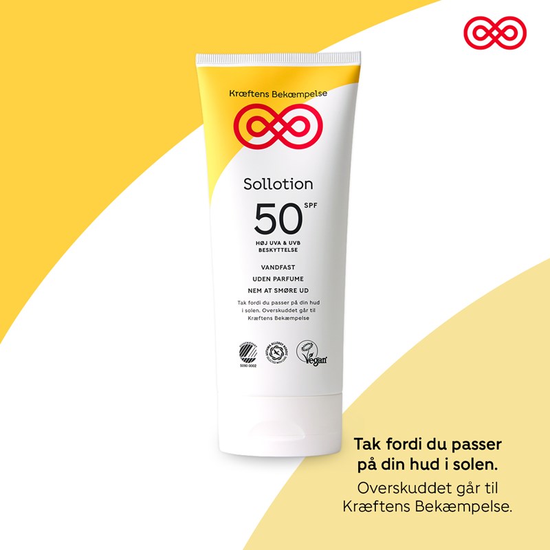Kræftens Bekæmpelse Sollotion SPF50 Hvid 3