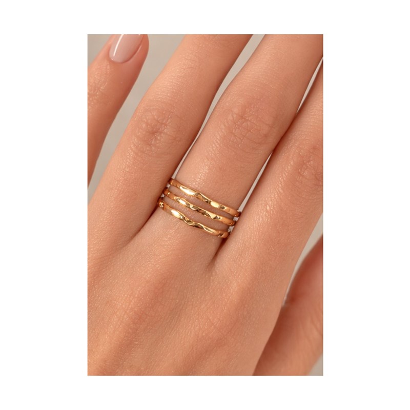 PITAYA Ring Silla Triple  Guld 2