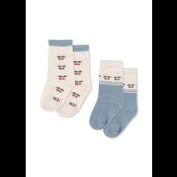 Konges Sløjd Strømper 2-pak Cherry Rød Str. 17-18 1