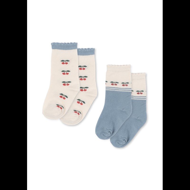 Konges Sløjd Strømper 2-pak Cherry Rød Str. 17-18 1