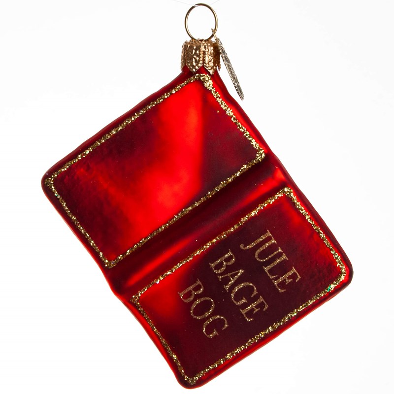 Brink Nordic Julekugle Bog Vaniljekrans  Rød/Hvid 2