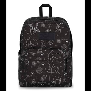 JanSport Ryggsäck Superbreak Plus 15" Svart med mönster