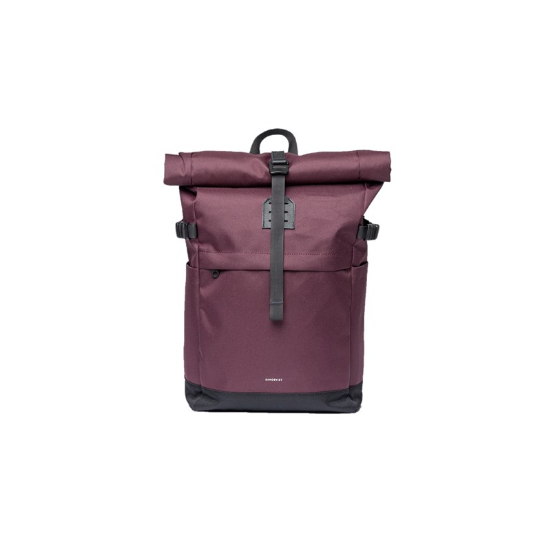 Sandqvist Ryggsäck Icon Rolltop M Bord/Röd 14"