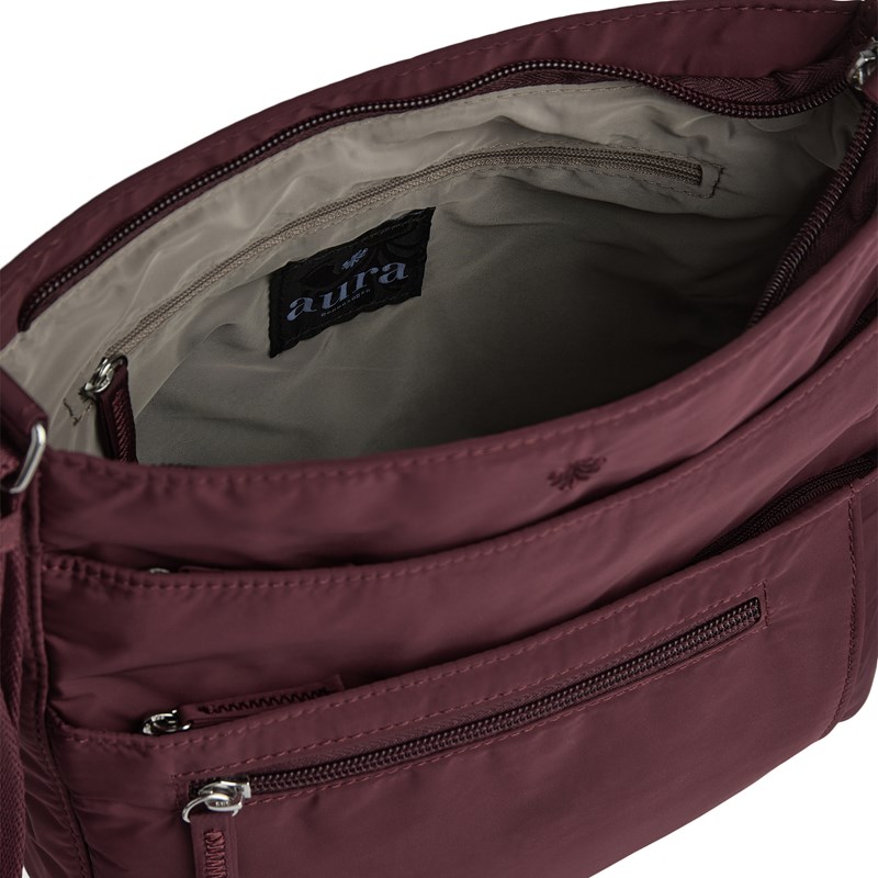 Aura Crossbody Bari Recycled Bordeaux 6