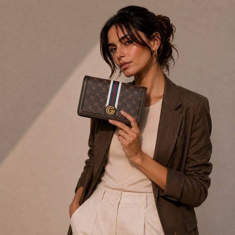 Gabriella G Firenze Crossbodyväska Queen Brun 9