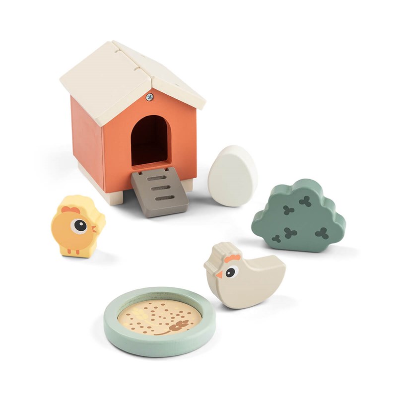 Done By Deer Lekställ Tiny Farm Clucky Multi 1