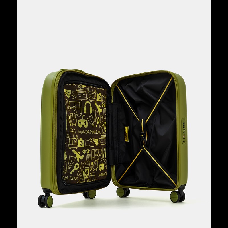 Mandarina Duck Kuffert Logoduck + Oliven Grøn 55 Cm 4