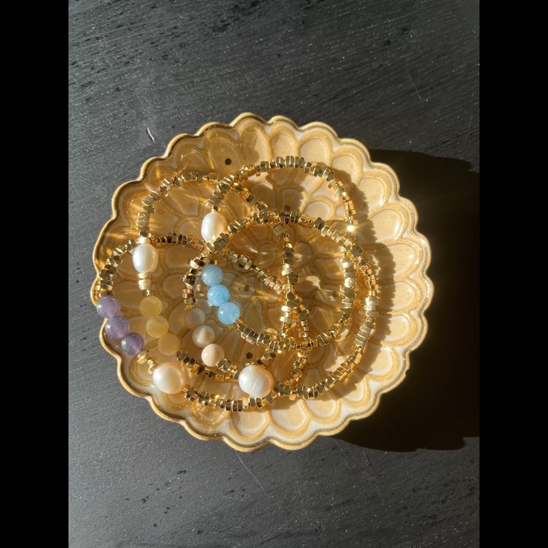 Conmé Armbånd Frida Pearl Gul 6