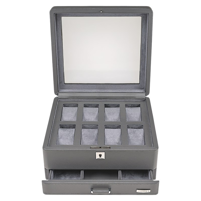 Windrose Urkasse 8 ure med skuffe Grå 5