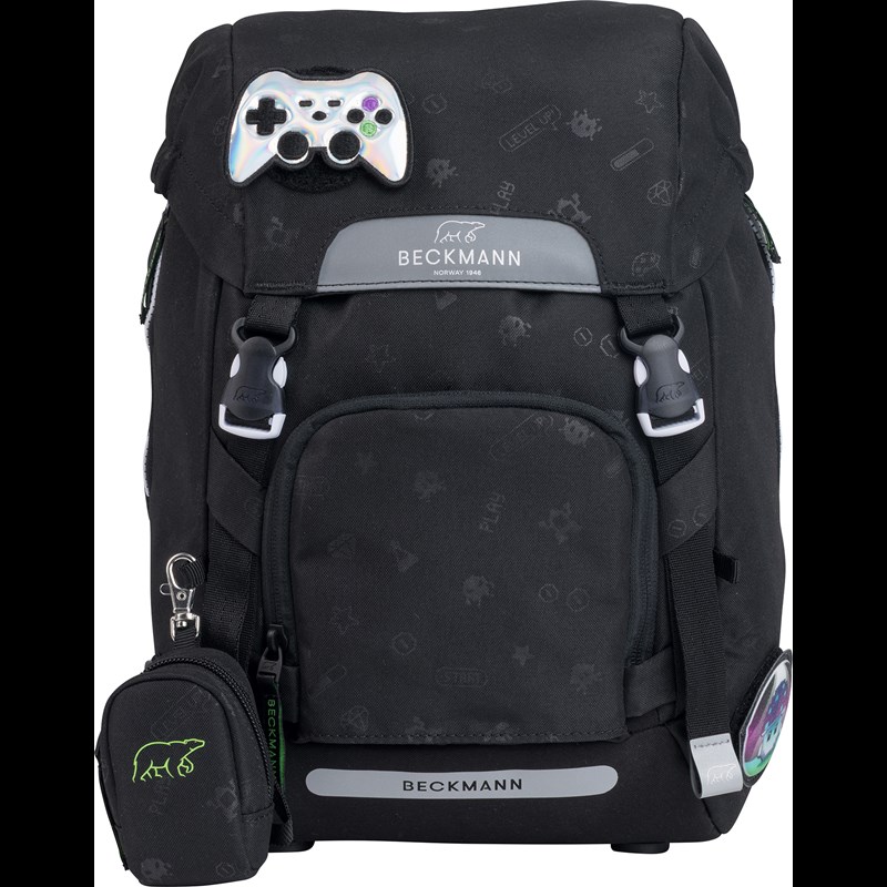 Beckmann Skoletaske Classic Pixel Sort 5