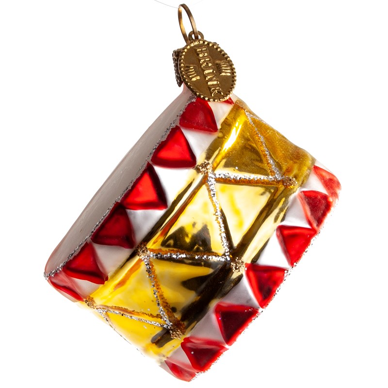 Brink Nordic Julekugle Tromme Rød/Hvid 1