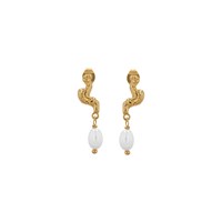 Winther Studio Øreringe Manta Pearl Guld 1