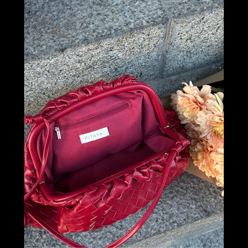 PITAYA Clutch Aya Large  Bordeaux 3