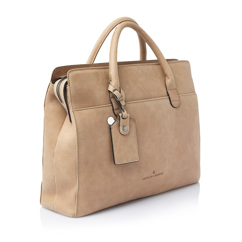 Castelijn & Beerens Håndtaske RFID Beige 15" 2